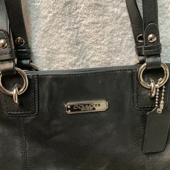 coach black leather bag - Picture 2 of 11
